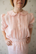 Camisa Luchi jaretas rayas coral