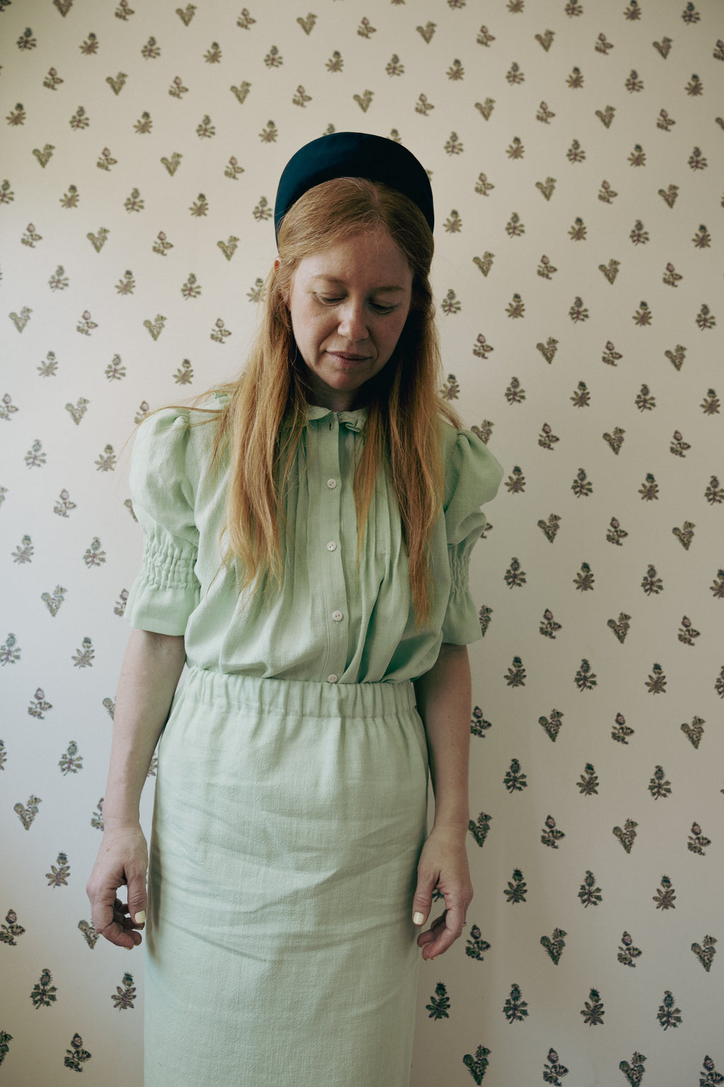 Camisa Luchi jaretas verde menta